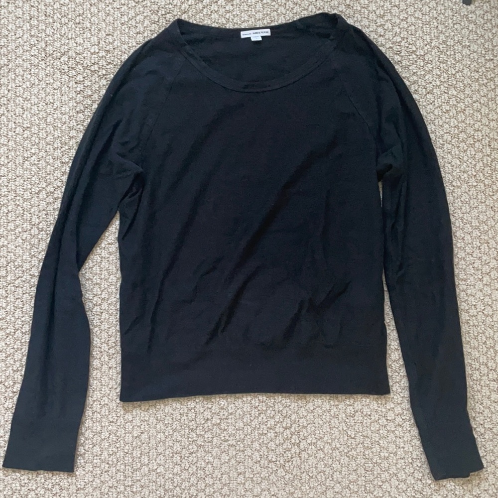 James Perse Black Long sleeve Sz 3